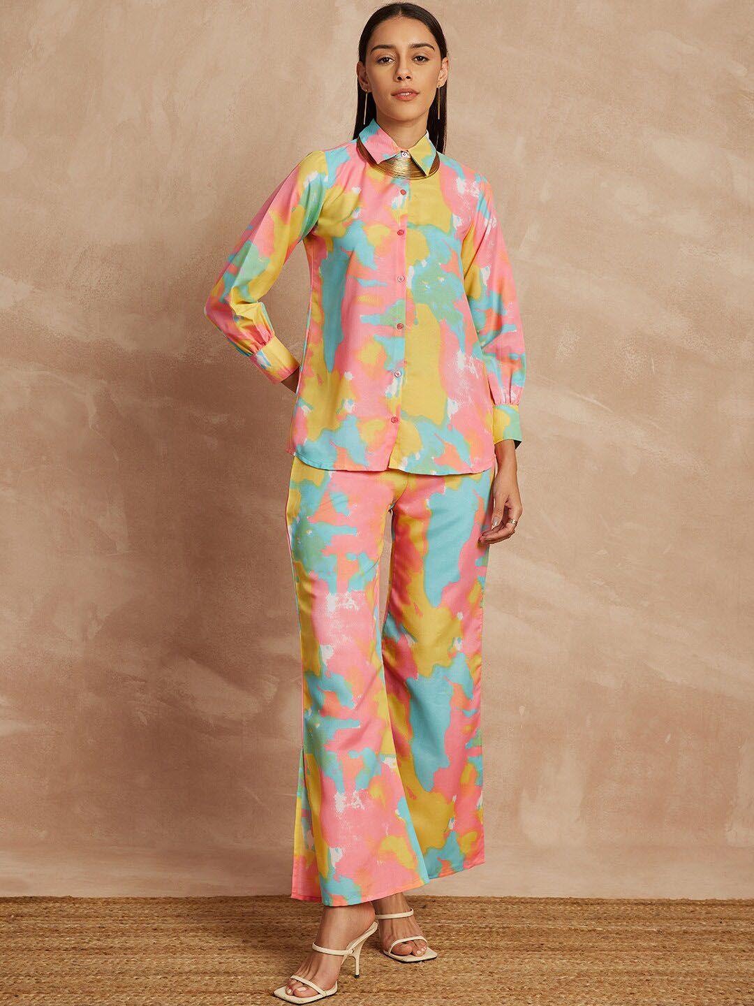 all about you women tie & dye shirt with trouser