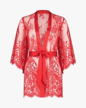 all-over lace isabella kimono