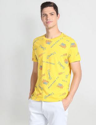 all over brand print cotton t-shirt