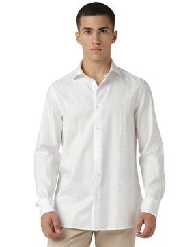 all-over logo regular fit cotton shirt