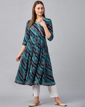 all-over print angrakha kurta