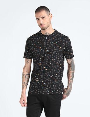 all over print cotton t-shirt