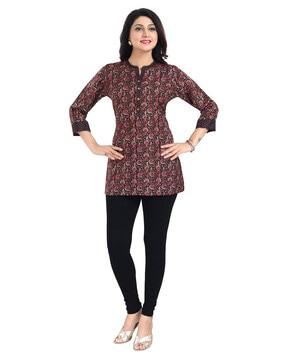 all-over print tunic