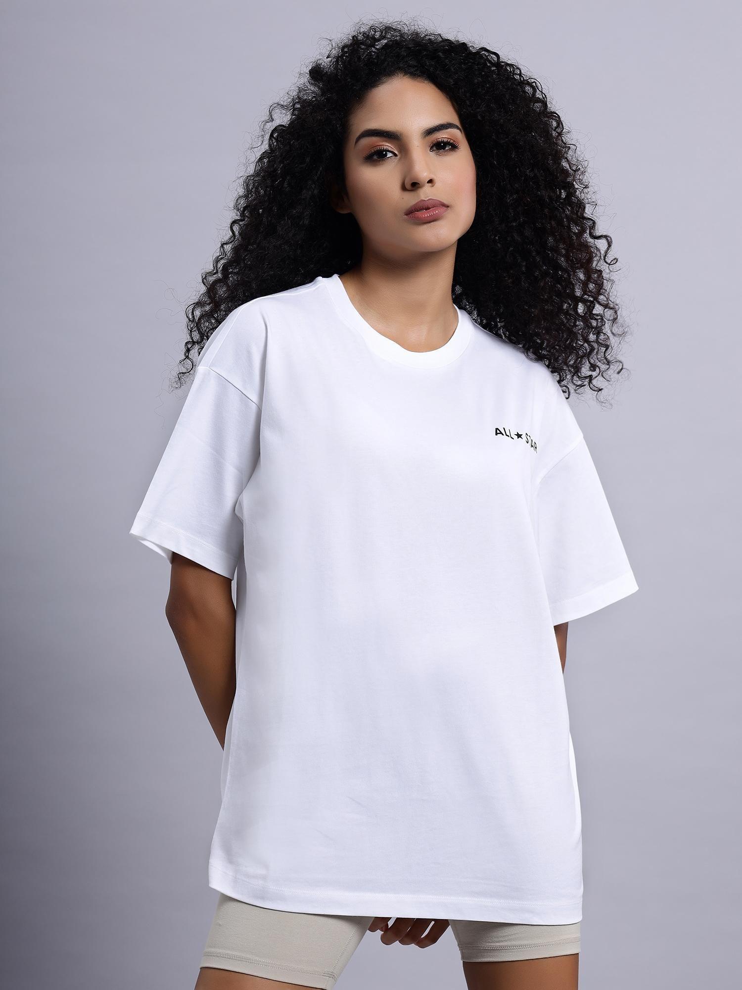 all star oversized tee white