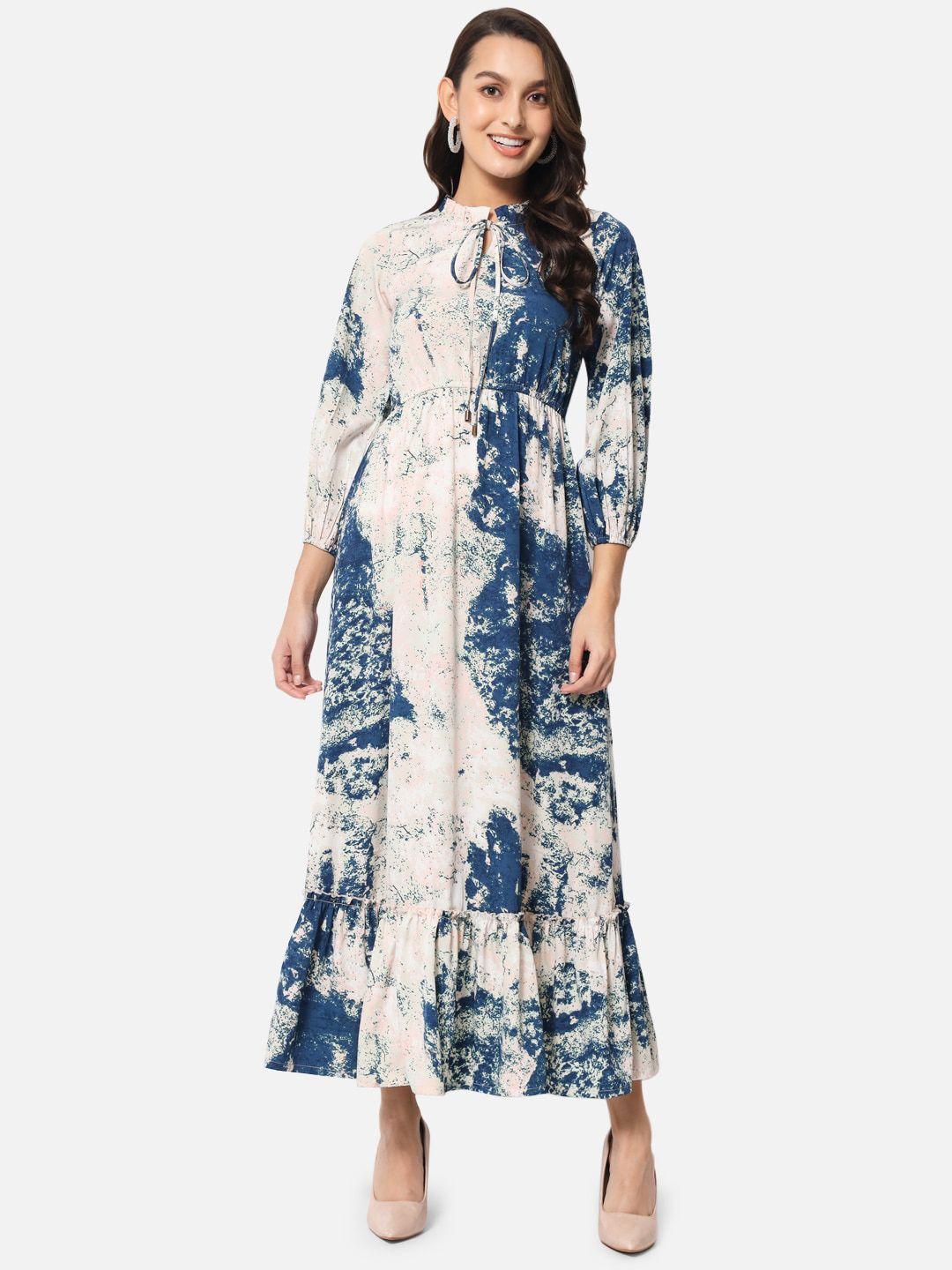 all ways you abstract printed fit & flare maxi dress