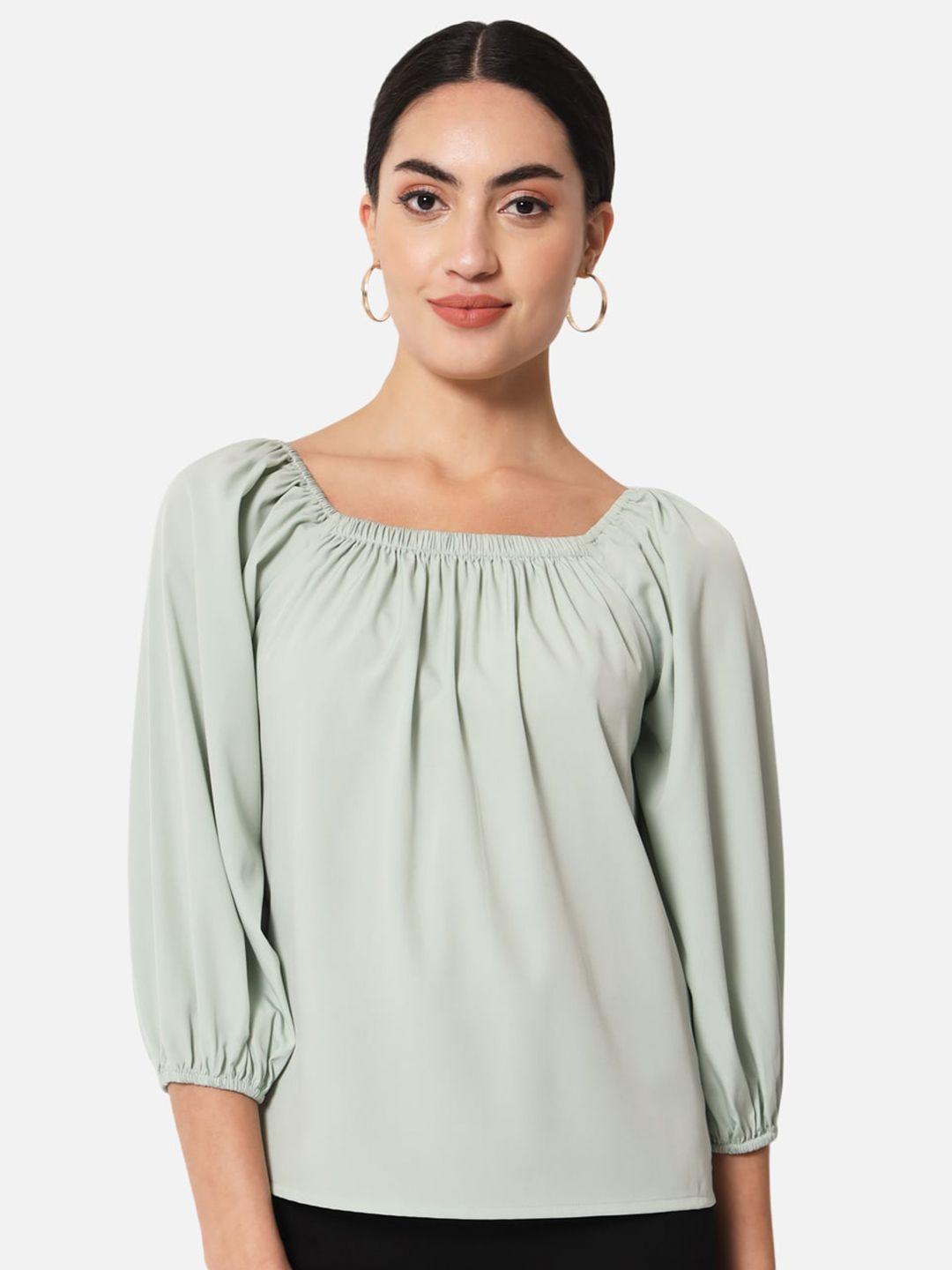 all ways you square neck puff sleeves regular top