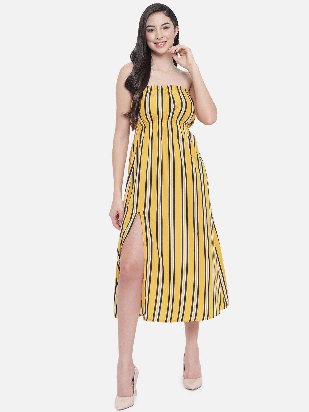 all ways you striped strapless fit & flare midi dress