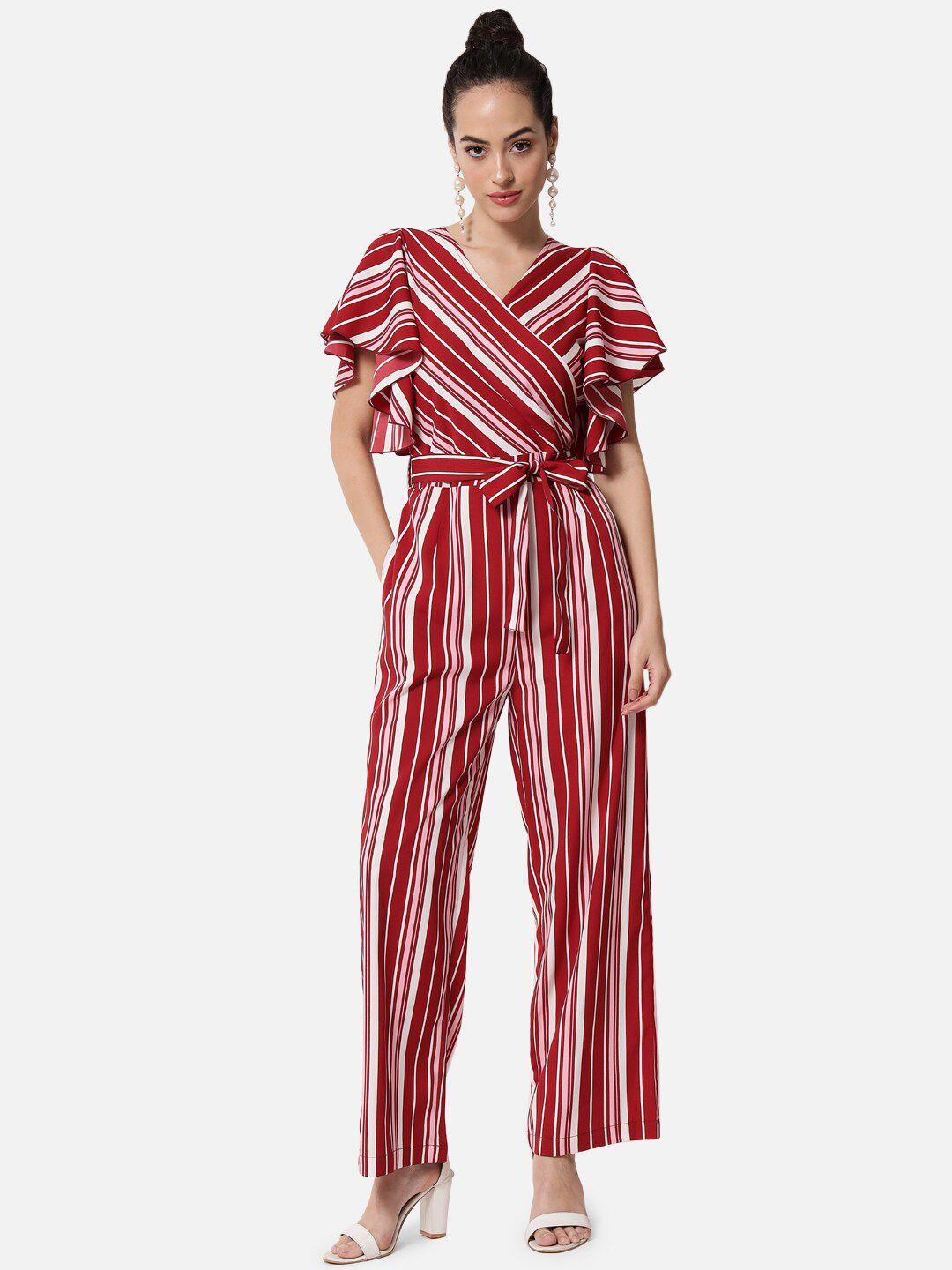 all ways you striped v-neck basic jumpsuit