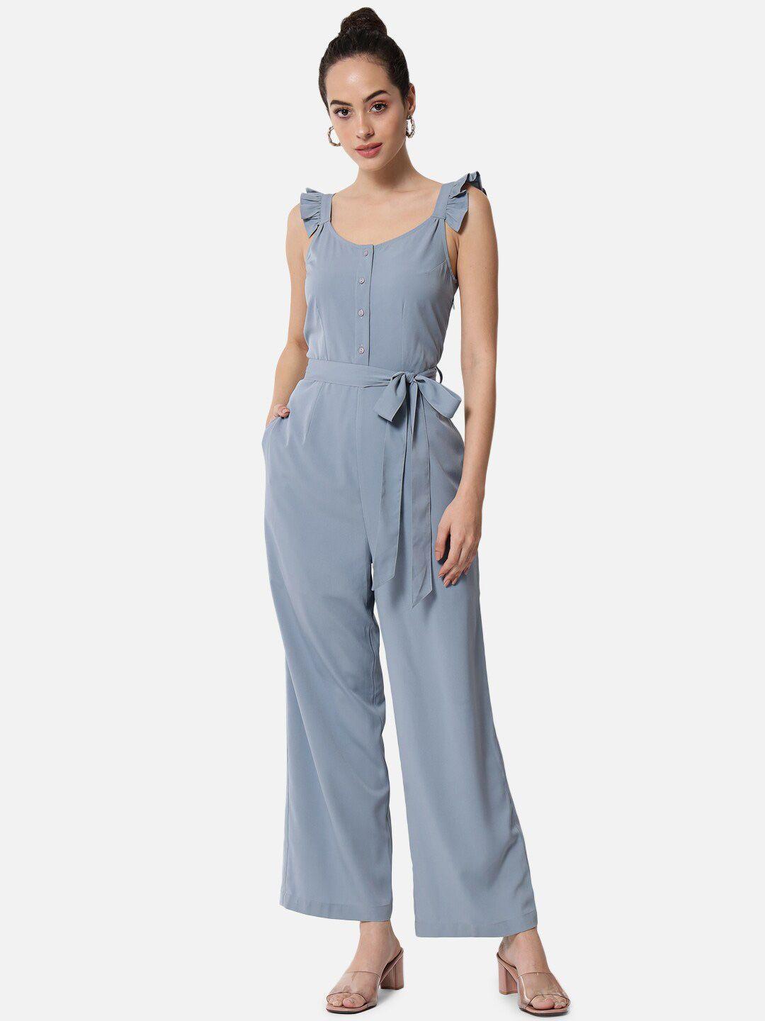 all ways you waist tie-up basic jumpsuit