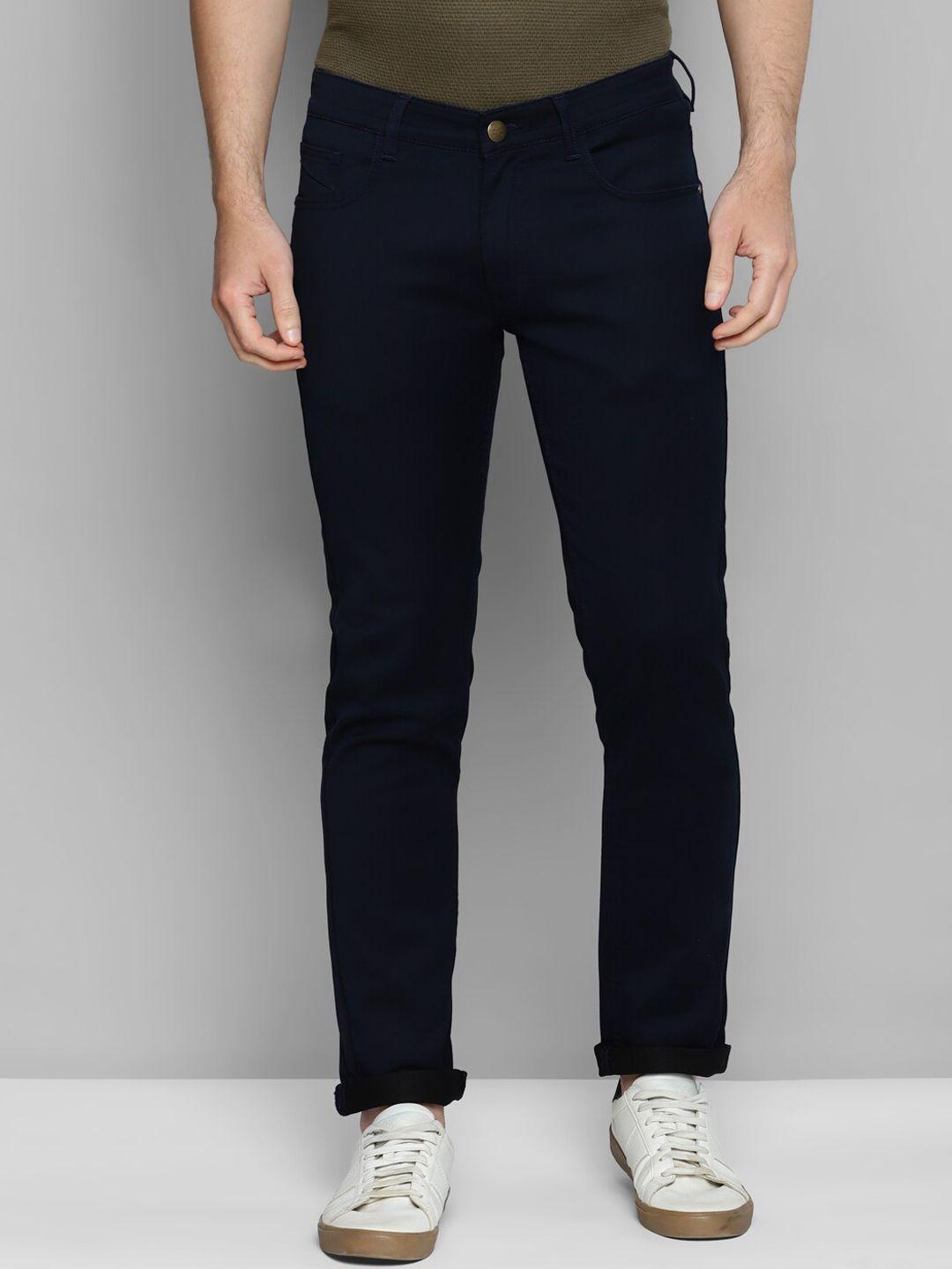 allen cooper men comfort clean look mid-rise cotton stretchable jeans