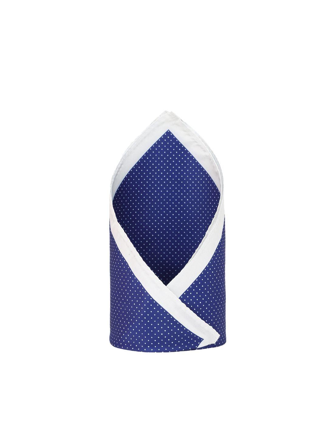 allen solly blue printed pocket square