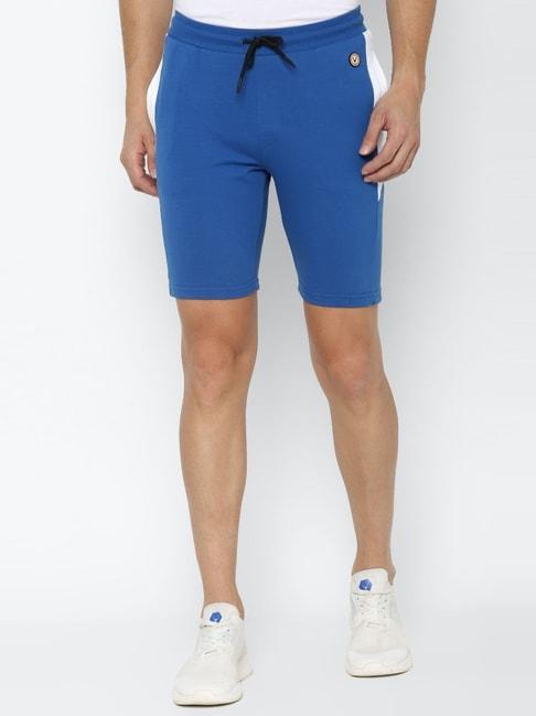 allen solly blue slim fit self pattern shorts