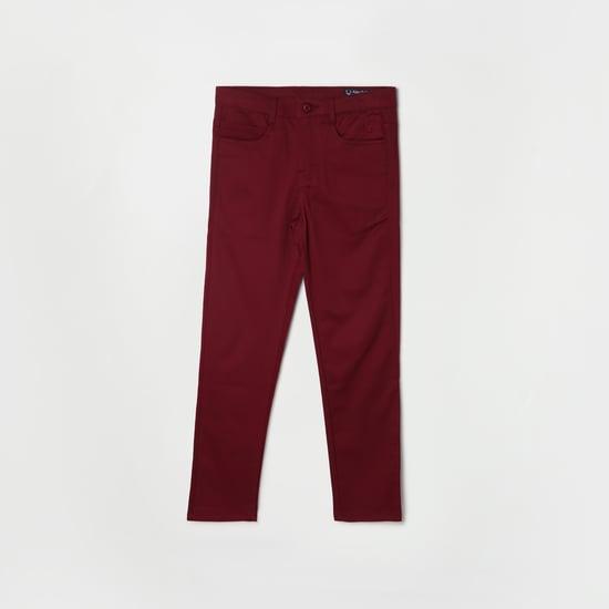 allen solly boys solid flat front trousers