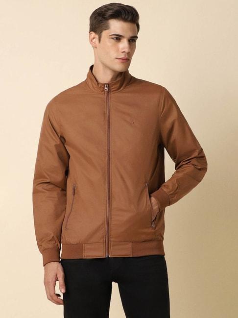 allen solly brown regular fit jacket