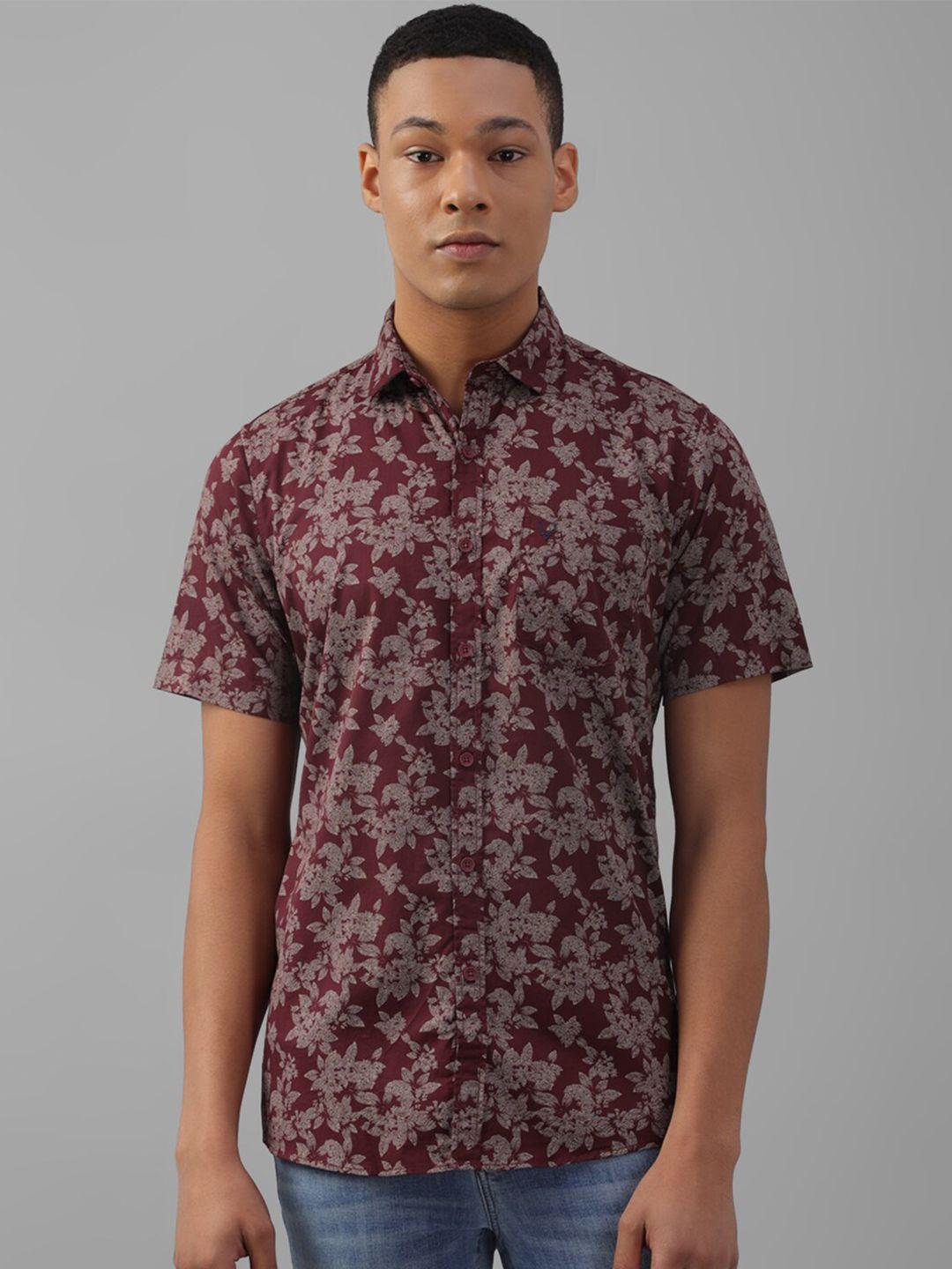 allen solly floral printed pure cotton casual shirt