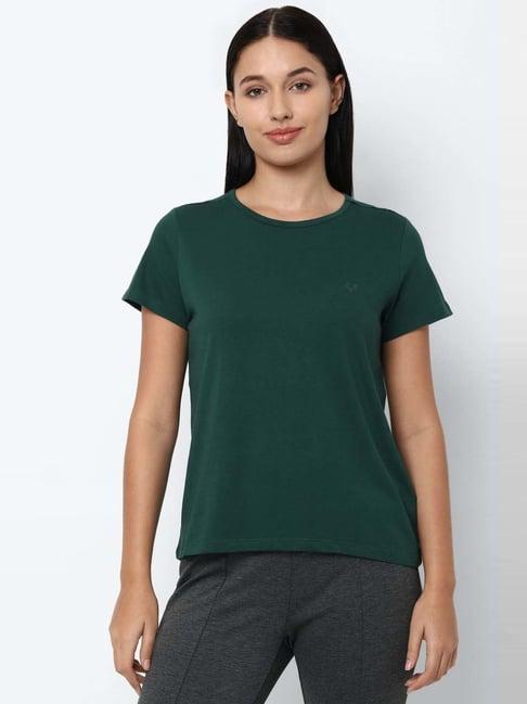 allen solly green cotton t-shirt