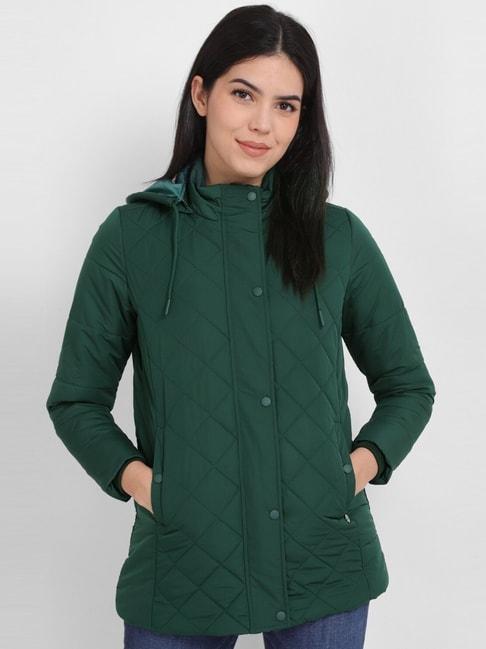 allen solly green quilted jacket