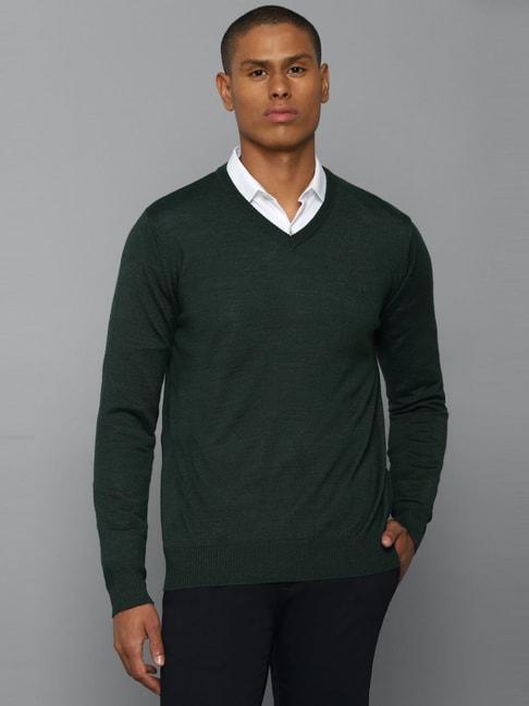 allen solly green regular fit sweaters