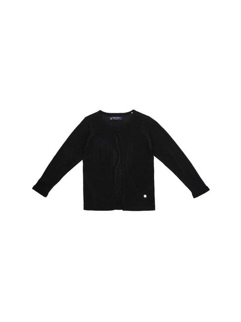 allen solly junior black textured sweater
