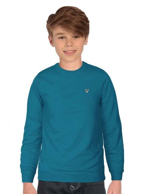 allen solly junior blue logo full sleeves sweatshirt