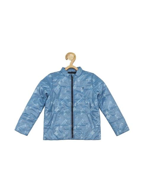 allen solly junior blue printed full sleeves jacket