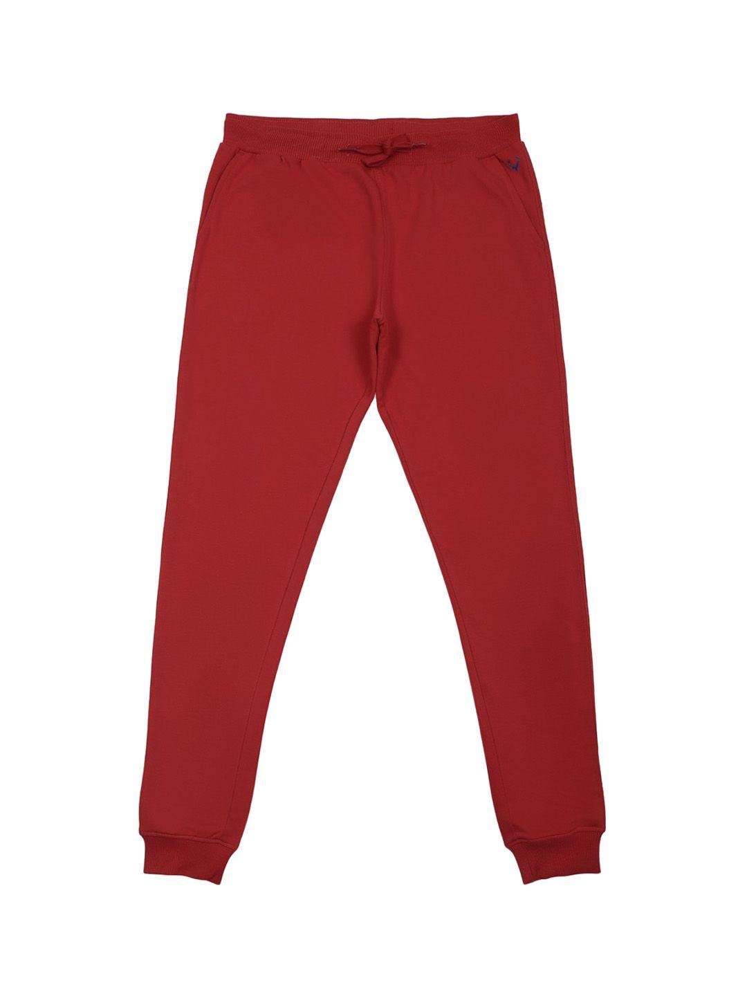 allen solly junior boys mid-rise flat-front cotton joggers trousers