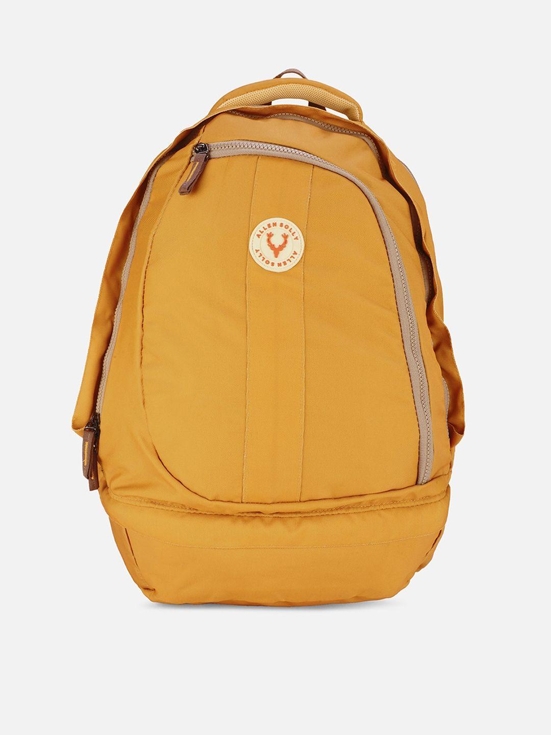 allen solly junior boys mustard solid pu backpack