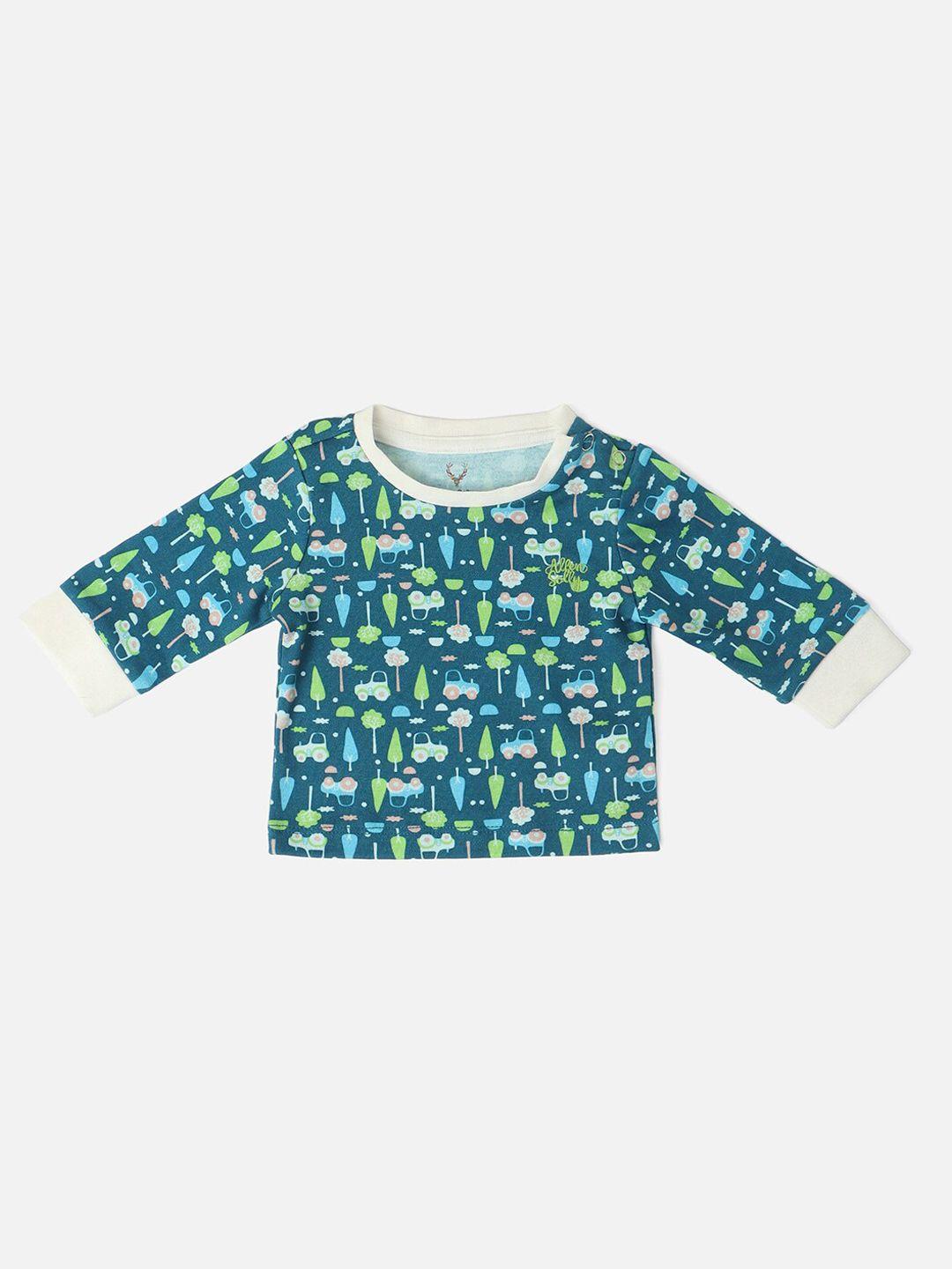 allen solly junior infant boys graphic printed t-shirt & joggers