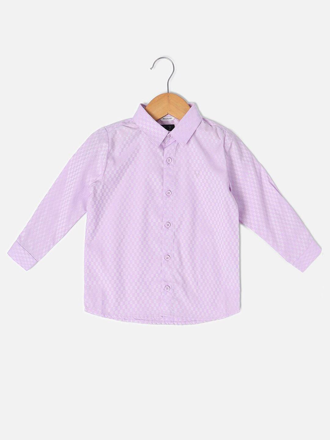 allen solly junior infant boys micro ditsy printed pure cotton casual shirt