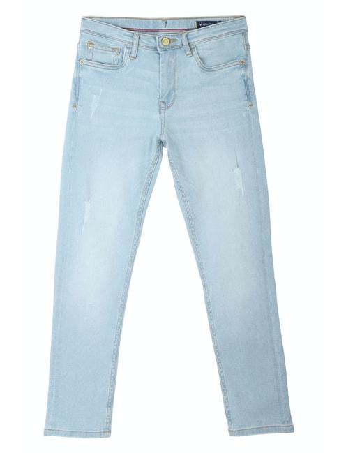 allen solly junior light blue solid jeans