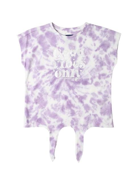 allen solly junior lilac printed t-shirt
