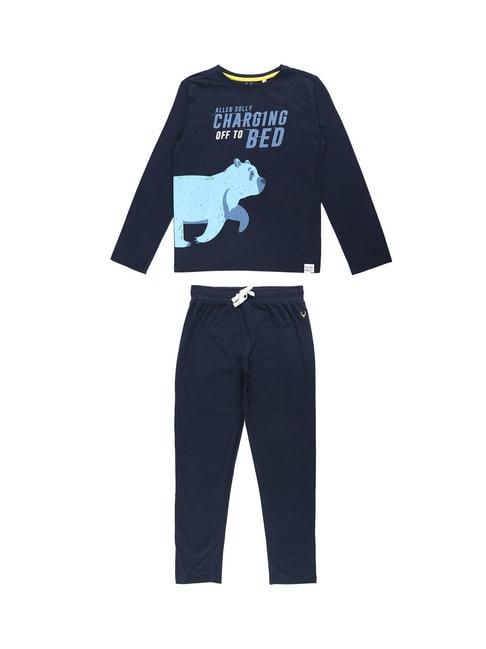 allen-solly-junior-navy-graphic-print-t-shirt-with-pants