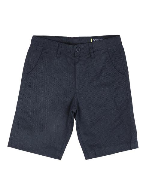 allen solly junior navy textured shorts