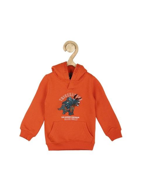 allen solly junior orange embellished sweatshirt