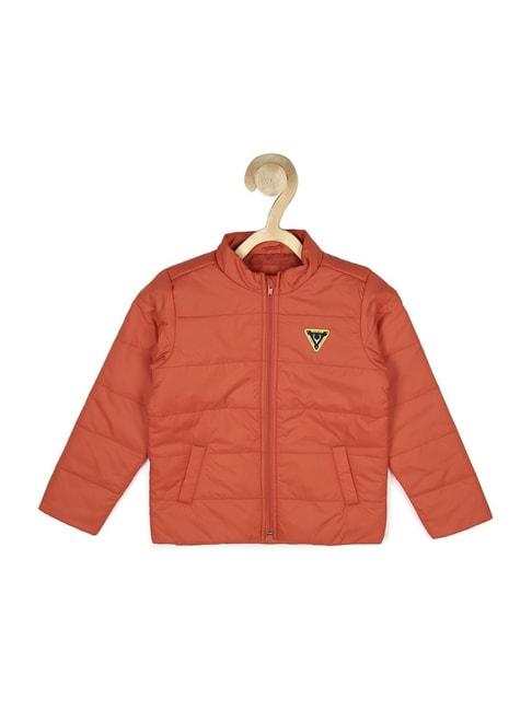 allen solly junior orange regular fit full sleeves jacket