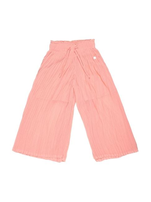 allen solly junior pink mid rise trousers