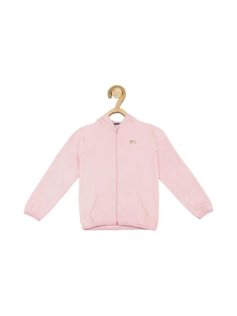 allen solly junior pink regular fit full sleeves sweatshirt