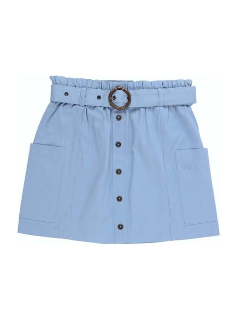allen solly kids blue cotton skirt