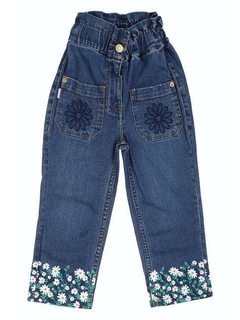 allen solly kids blue printed jeans