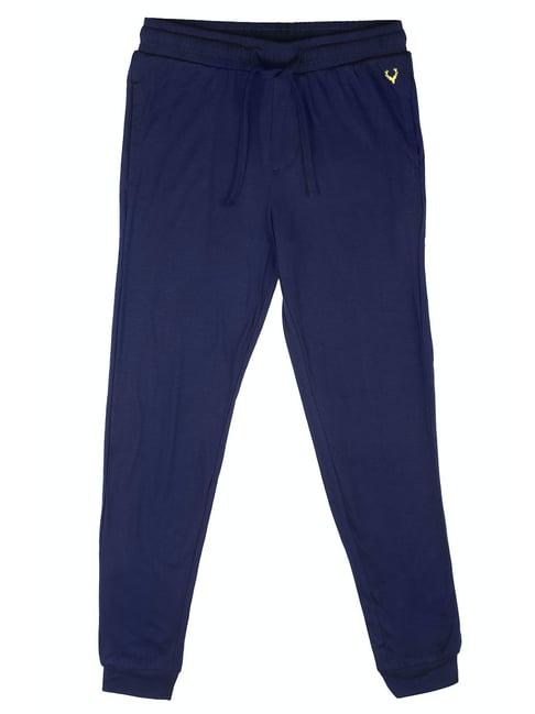 allen solly kids blue solid joggers