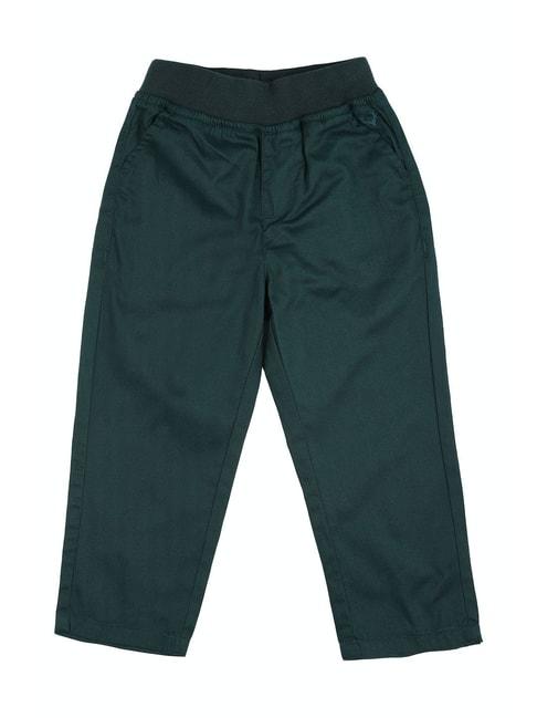 allen solly kids green solid trousers