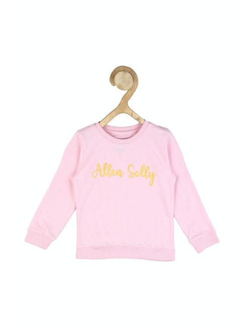 allen solly kids pink printed full sleeves sweatshirt