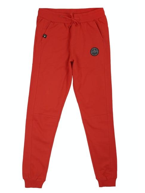 allen solly kids red solid joggers