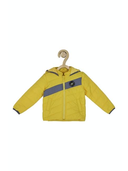 allen solly kids yellow quilted full sleeves jacket