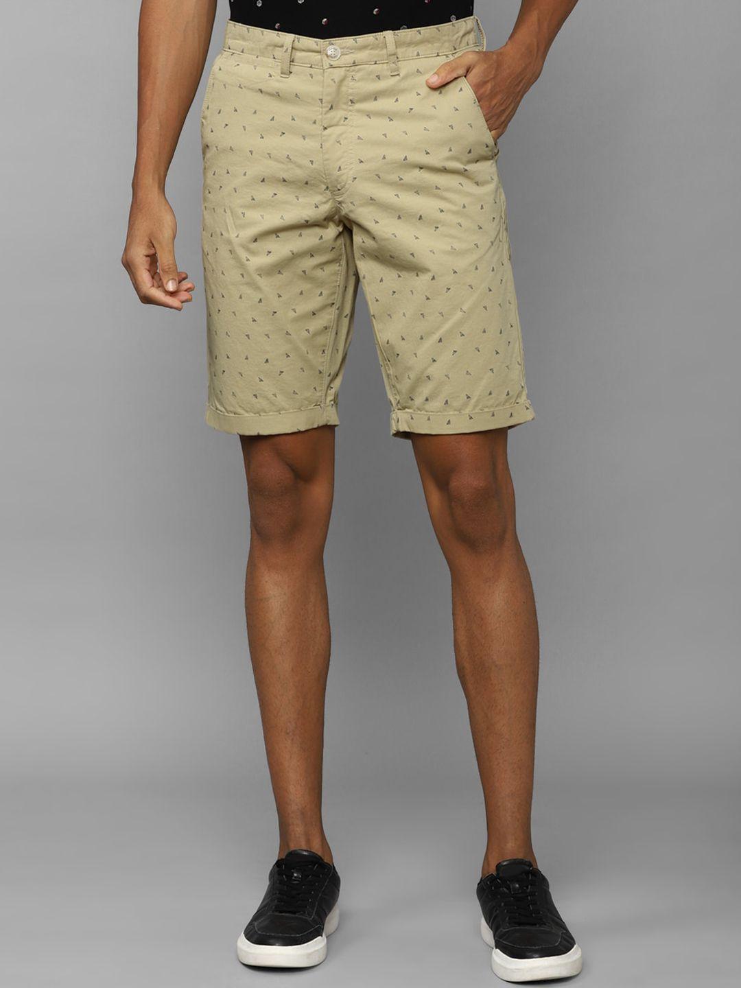 allen solly men conversational printed slim fit pure cotton shorts