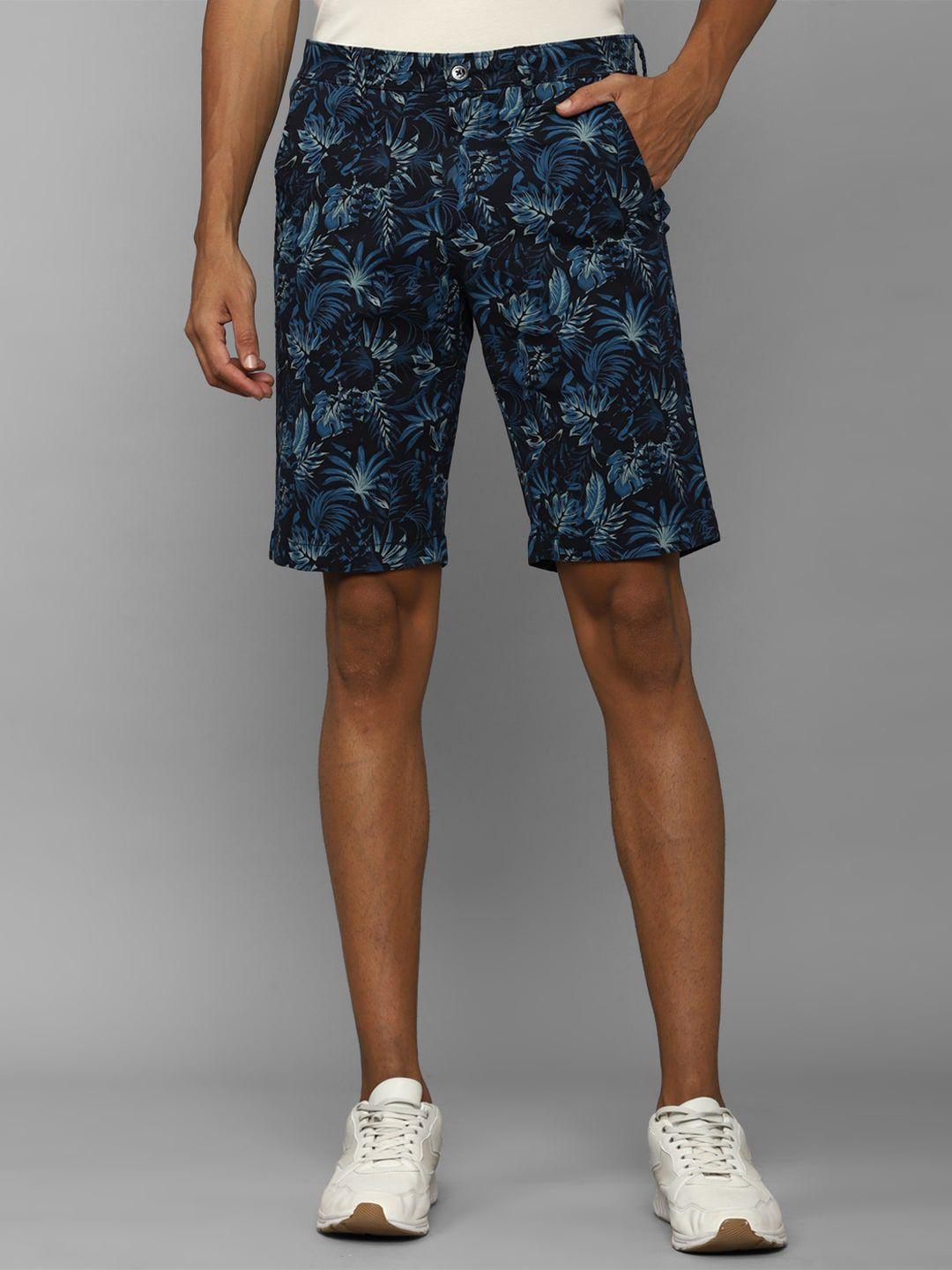 allen solly men floral printed slim fit pure cotton shorts
