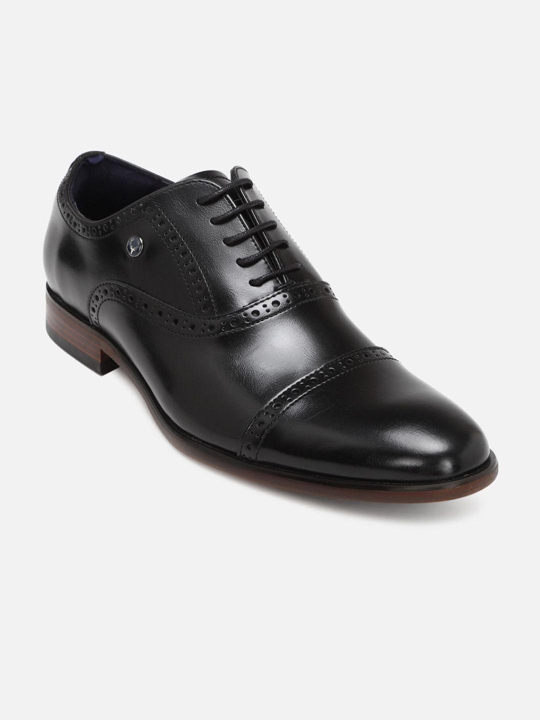 allen solly men lace-up leather formal oxfords