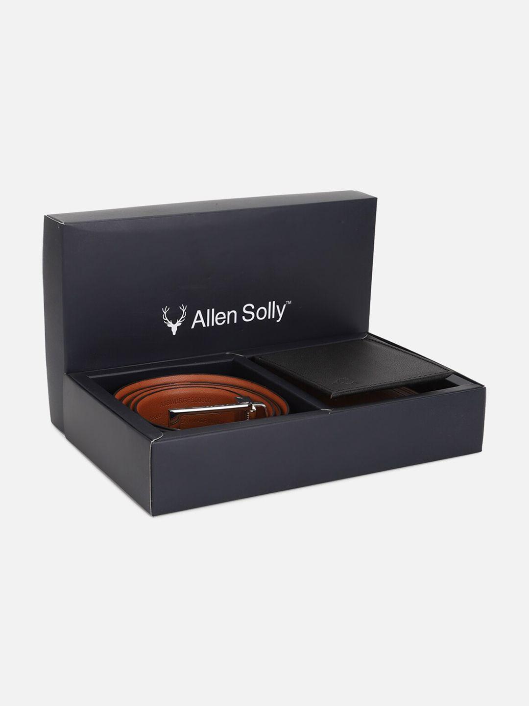 allen solly men leather accessory gift set