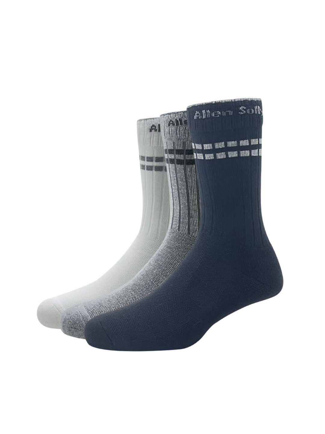 allen solly men pack of 3 patterned calf-length socks