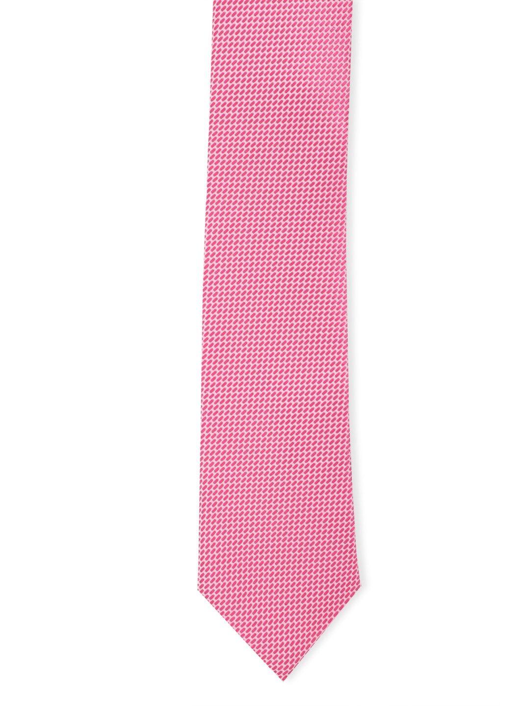 allen solly men pink printed broad tie